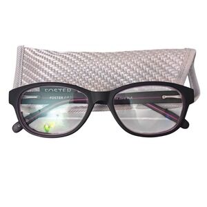 Foster Grant Zera BLK HD1014 Black Pink Oval Reading Glasses +2.75 with Case